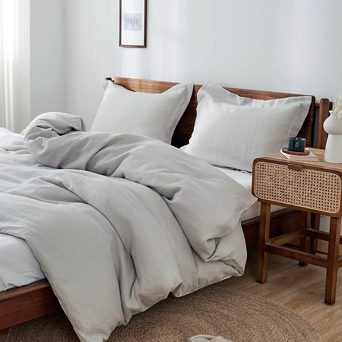 Simple&Opulence 100% Linen Duvet Cover Set 3pcs Basic Style Natural French by SimpleOpulence