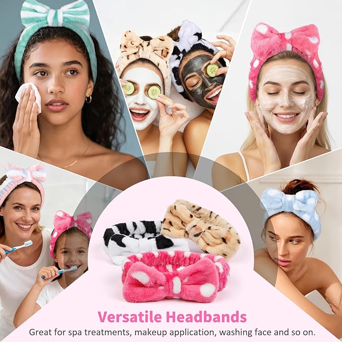 Huachi Headbands for Washing Face Spa Headbands for Women Bulk: Cute Skincare - Image 3