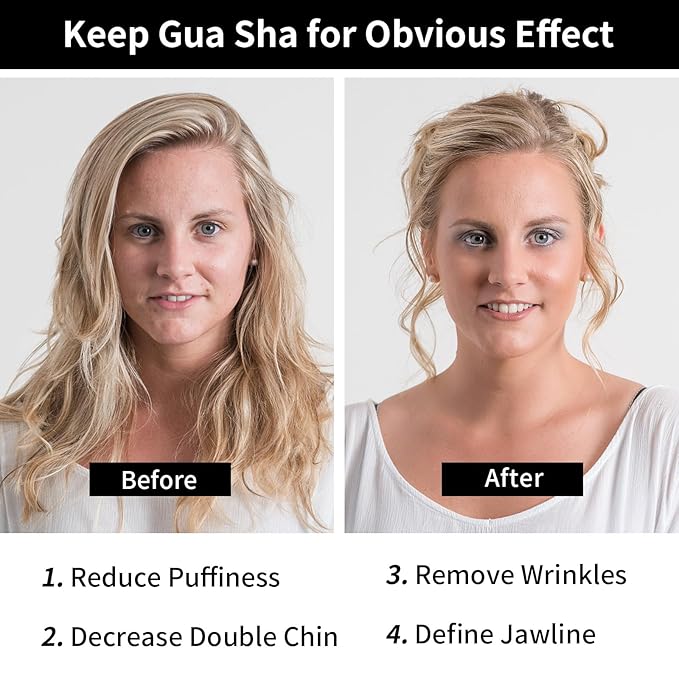Gua Sha Facial Tools, Natural Obsidian Guasha Tool - Image 3