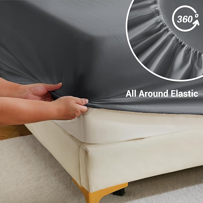 Bulk King Fitted Sheet Only Deep Pocket 6 Pack, Quick Sort Bottom Bed Sheets - Image 4