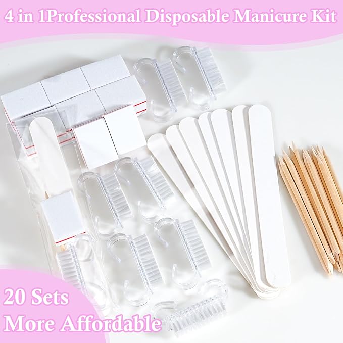 20 Sets Disposable Manicure Kit Basics 4 Piece Nail Kit - Image 5