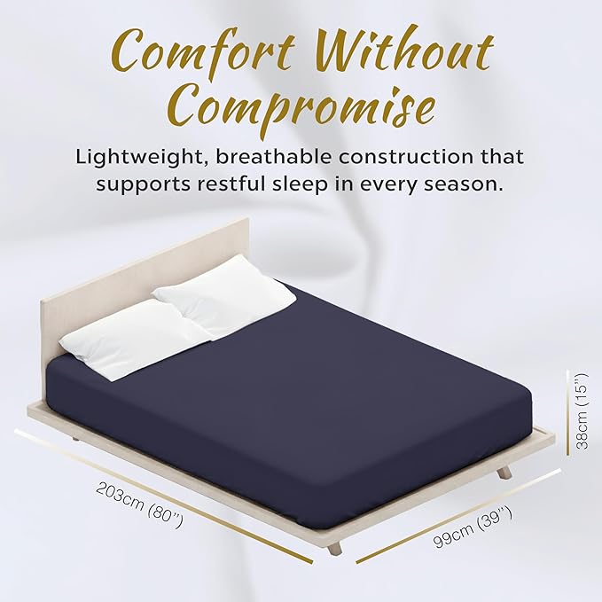 Microfiber 2 Navy Twin XL Fitted Bottom Bed Sheets 1800 Ultra Soft and Comfy - Image 5