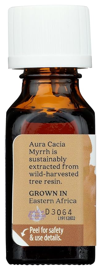 Aura Cacia 100% Pure Myrrh Essential Oil, 0.5 fl. oz, Warm Spicy Aroma - Image 6
