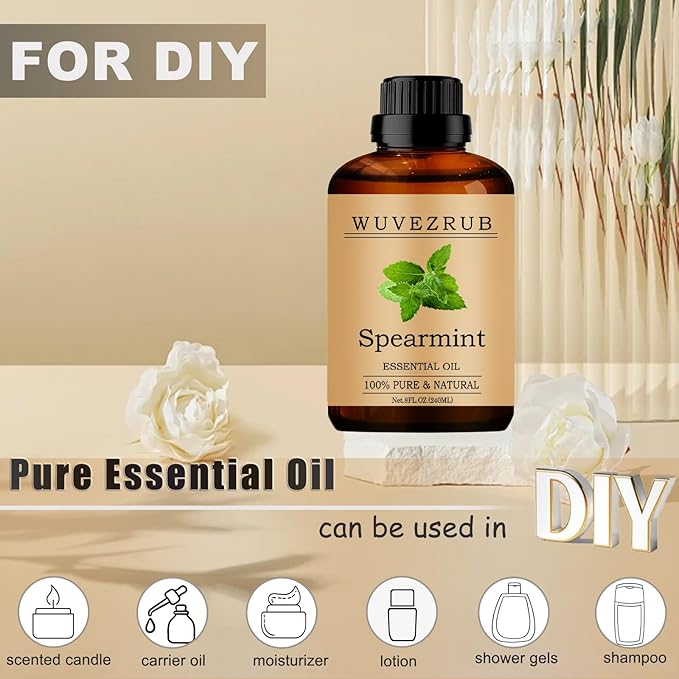 Spearmint Essential Oils, 240ML Pure and Natural Essential Oil - Image 3