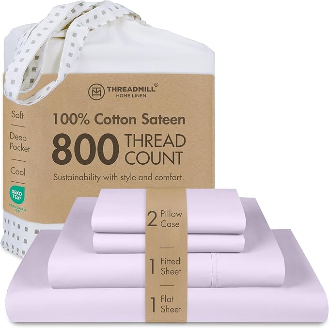 Threadmill King Size Sheets | 800 Thread Count King Bed Sheets Set by ThreadmillHomeLinen