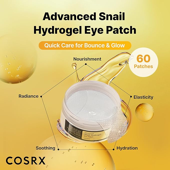 COSRX Advanced Snail Hydrogel Eye Patch, Gel Serum Mask, Puffy Under Eye - Image 2