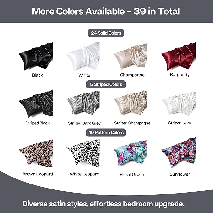 MR&HM Satin Body Pillow Cover, Soft and Breathable Body Pillow Case - Image 8