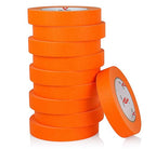BOMEI PACK Orange Painters Tape 1 Inch - Paint Tape 10 Rolls x 1 Inch x 55 Yards - Painter's Tape Orange Masking Tape for Walls Painting, DIY Crafting, Decoration, and School Project, Total 550 Yards