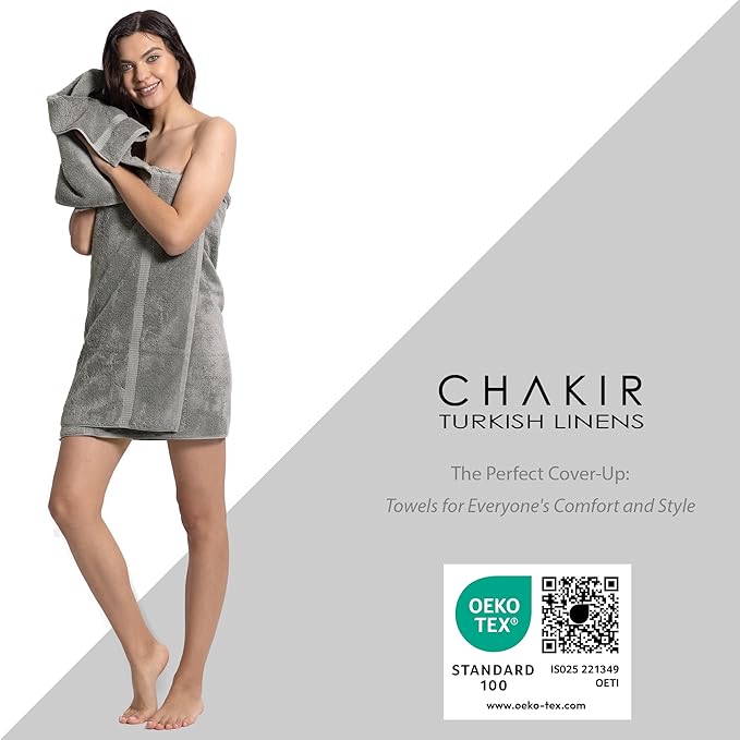 Chakir Turkish Linens Luxury Spa and Hotel Quality Premium Cotton 6-Piece Towel - Image 3