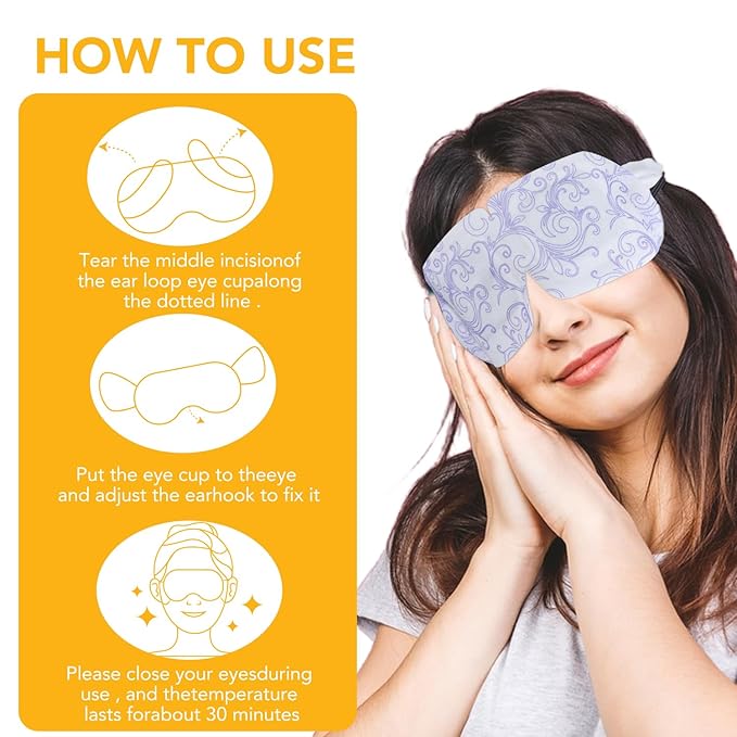 XPCARE Steam Eye Masks for Dry Eyes, Self Heated Steam Warm Eye Mask, - Image 6