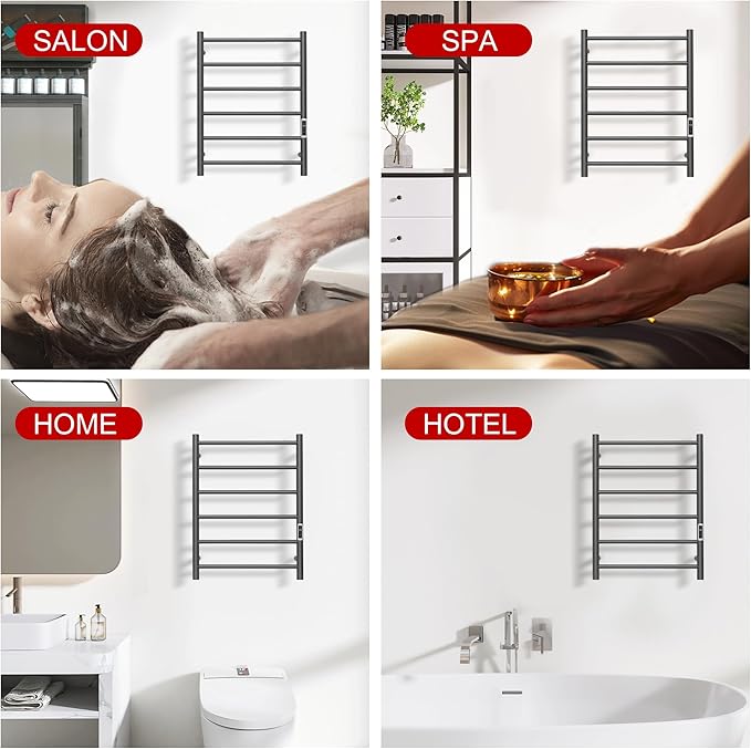 Heated Towel Racks for Bathroom, Wall Mounted Electric Towel Warmer Racks - Image 6