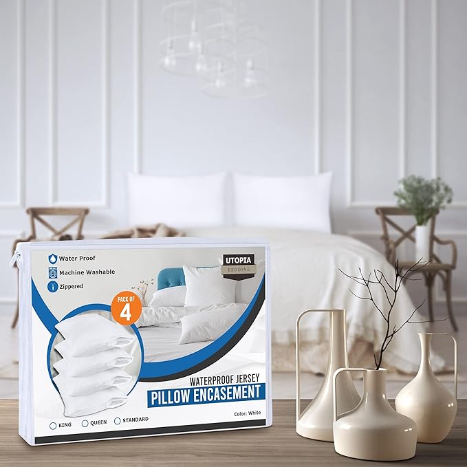 Utopia Bedding 80 Pack Waterproof Pillow Protectors - Image 6