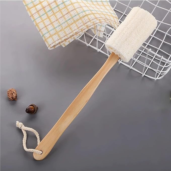 Back Loofah Scrub Loofah Sponge Long Handle Loofah Shower Bath Brush On a Stick - Image 7