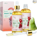 MR.A 2 Pack Strawberry Body Oil Juice Scented, Vitamin E Body Oil after Shower by MR.A