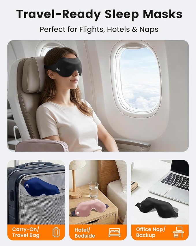 3 Pack 100% Blackout Sleep Mask - Image 7