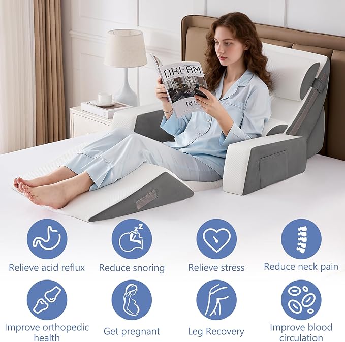 Yojoker 9PCS Orthopedic Bed Wedge Pillow Set - Image 7