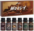 SALUBRITO Woody Fragrance Oils Set, Wood Essential Oil Set by Salubrito