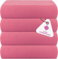 CASA COPENHAGEN Wafffle 4Pcs 100% Egyptian Cotton Large Designer Towels Gift by CASACOPENHAGEN