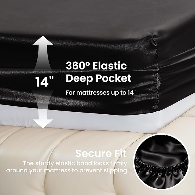 Love's cabin Full Size Satin Sheet Sets - Image 4
