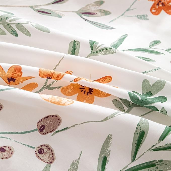 OAITE Duvet Cover Set King Size Floral Pattern Ultra Soft 100% Cotton Duvet - Image 6