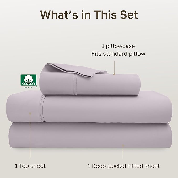 California Design Den Soft Twin Size 100% Cotton Sheet Sets, 400 Thread Count - Image 4