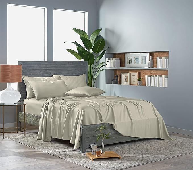 Pure Bamboo Full Sheets, Genuine 100% Organic Viscose Derived from Bamboo Bed - Image 3