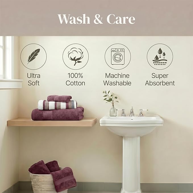 Modern Threads Pax 6-Piece Reversible Yarn Dyed Jacquard Towel Set - Image 7