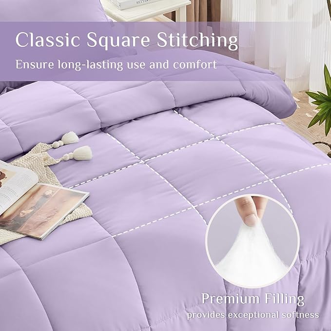JOLLYVOGUE Full Comforter Set, Ultra-Soft Bed in a Bag Full Size 7 Pieces - Image 3