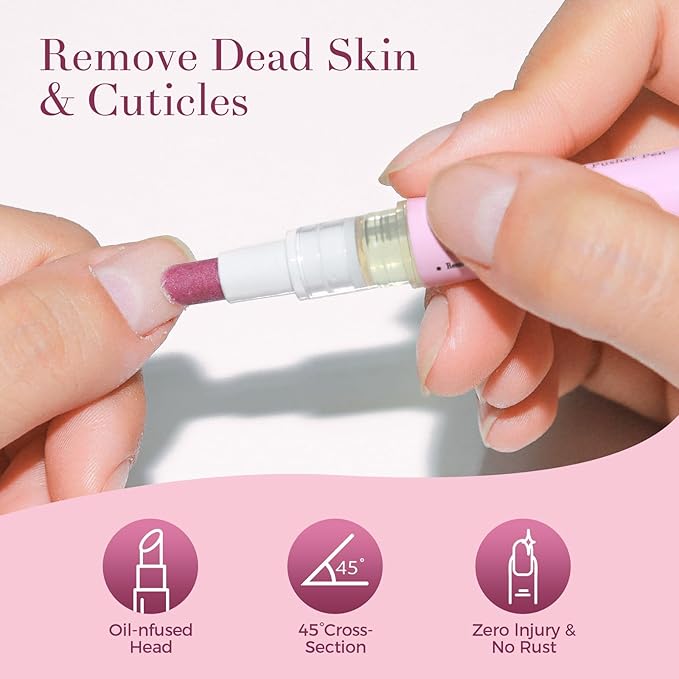 Ceramic Cuticle Pusher & Oil Pen + Cuticle Remover Gel – Gentle Nail Care Kit - Image 3