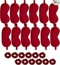 24Pcs Satin Eye Mask Silk Sleep Masks Silky Eyes Cover Blackout Blindfold by WJingYiJia
