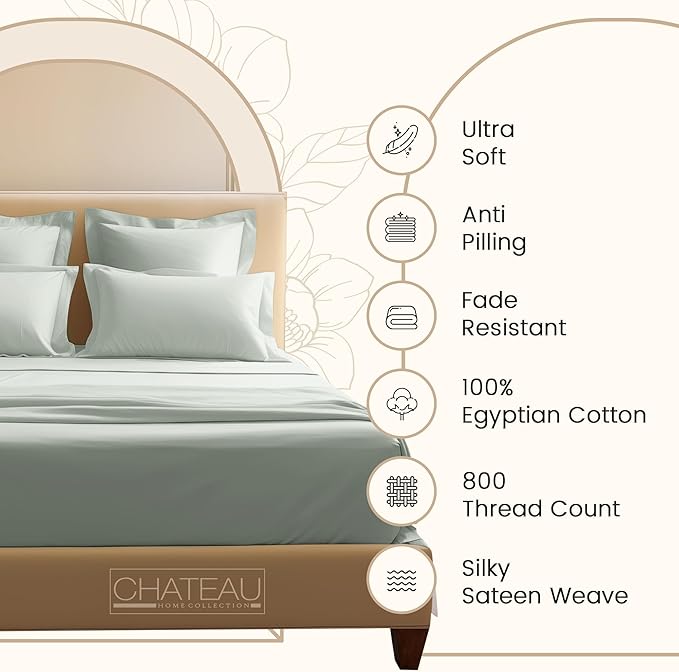 Deep Pocket Full Sheets Set, Egyptian Cotton Sheets Full Size Bed Set - Image 4