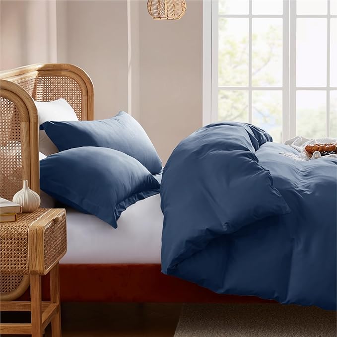Nestl Navy Blue Duvet Cover Queen Size - Image 7