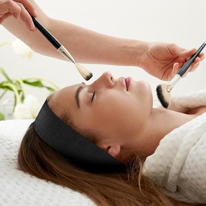 Noverlife 100PCS Disposable Spa Facial Headbands, Stretch Soft Skin Care Hair - Image 8