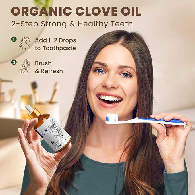 HIQILI 1 Fl Oz Clove Oil for Teeth and Gums, Oral Care, DIY Clean Spray - Image 4