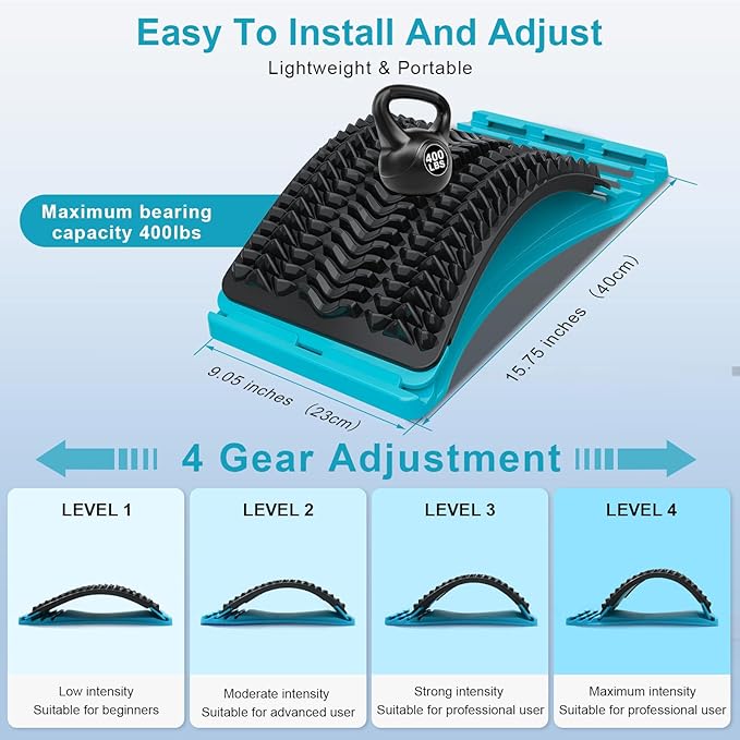 MINOLL Back Stretcher for Lower Back Pain Relief, Back Cracking Device - Image 7