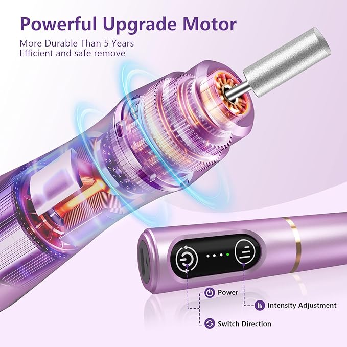 TUOBEO Cordless Nail Drill Electric Nail File Kit, Rechargeable Efile Set - Image 5