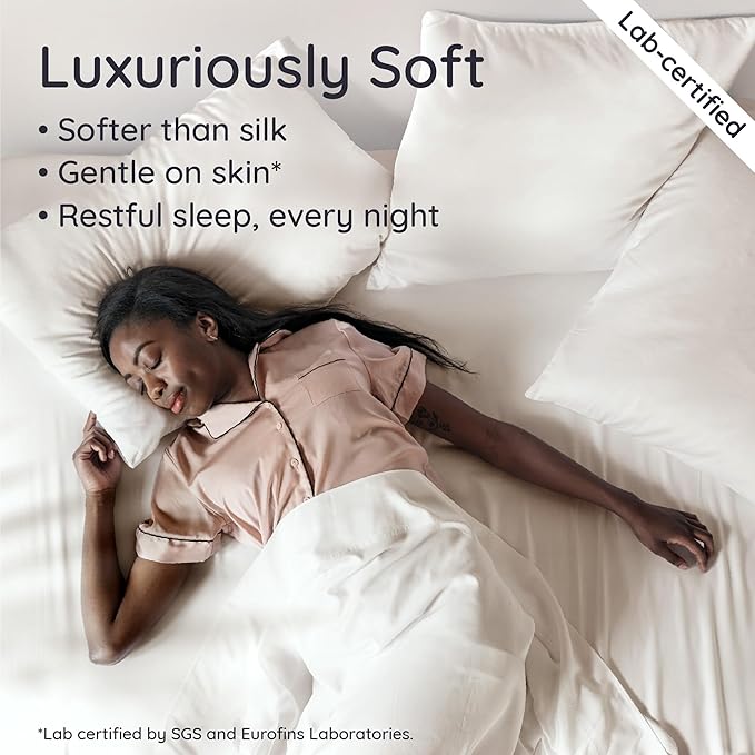 Bambaw 100% Viscose Derived from Bamboo Fitted Sheet Queen Size, 16’’ Deep - Image 4