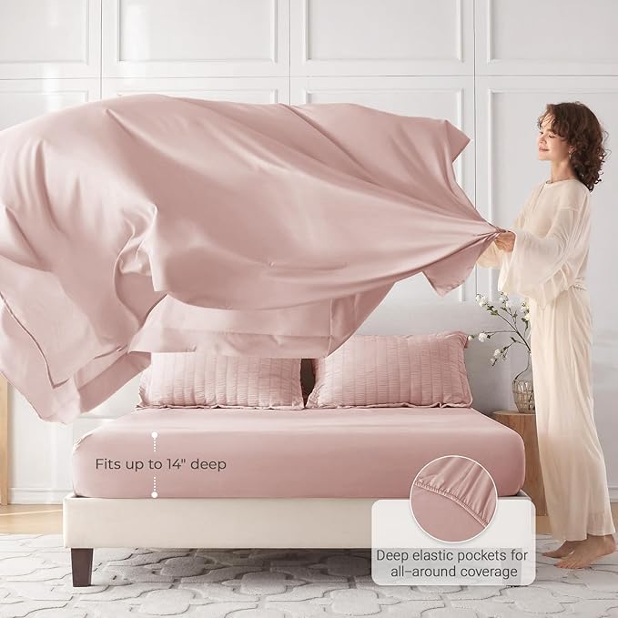 MUXHOMO 5 Pieces Twin XL Comforter Set, Seersucker Bed in a Bag Twin XL Size - Image 3