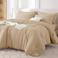 MUXHOMO 5 Pieces Twin XL Comforter Set, Seersucker Bed in a Bag Twin XL Size by MUXHOMO