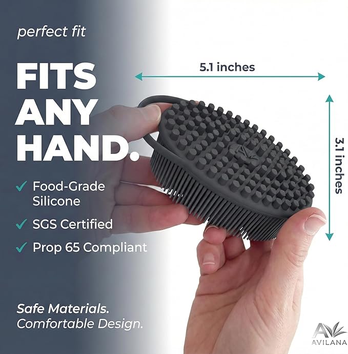 Avilana Premium Silicone Body Scrubber - Image 6