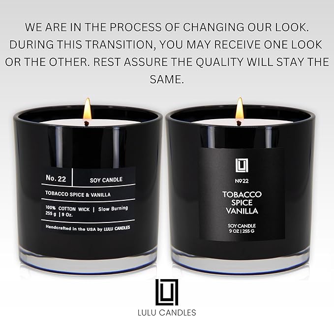 Lulu Candles | Tobacco, Spice & Vanilla | Luxury Scented Soy Jar Candle | Hand - Image 2