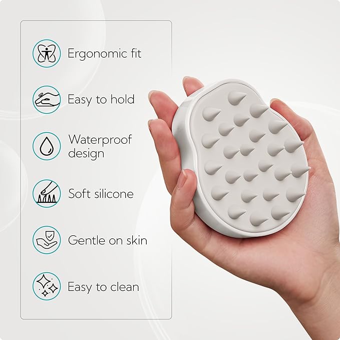 HEETA Hair Scalp Massager Shampoo Brush 2 Pack, Soft Silicone Bristles - Image 4