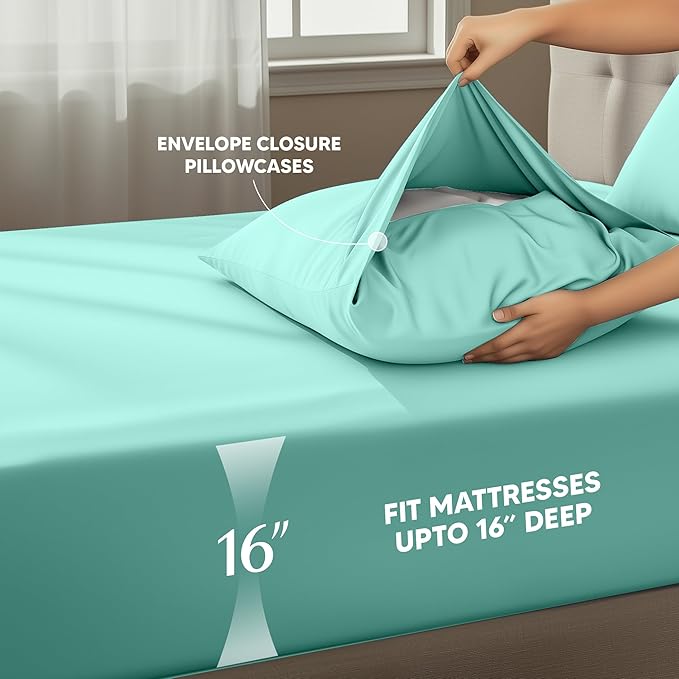 Utopia Bedding King Size Sheet Set – 4 Piece Bed Sheets, Soft and Breathable - Image 4