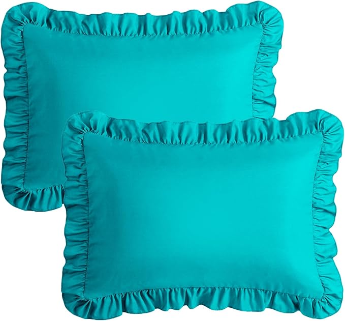 KKJIAF Ruffle Pillow Cases King Size Set of 2, Ruffled Pillow Covers - Image 7