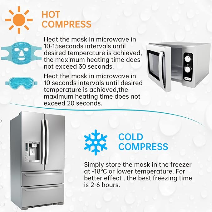 ZNÖCUETÖD Cooling Ice Face Eye Mask - Image 8