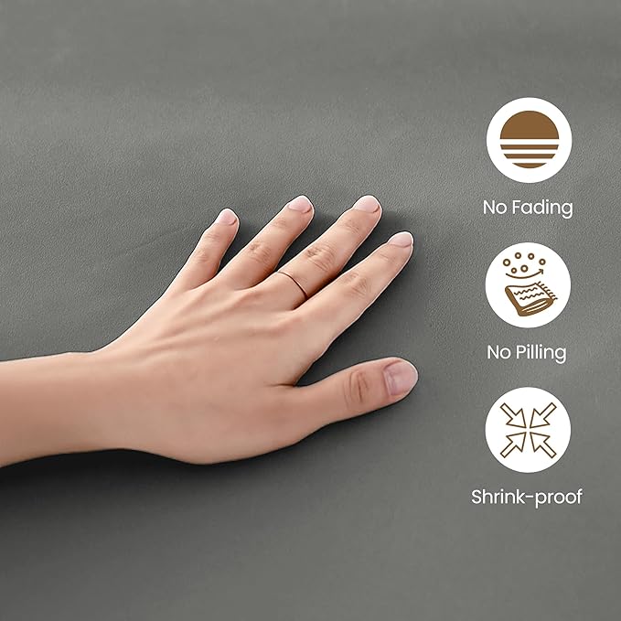 ROSE&RISY Light Grey Full Fitted Sheet, Soft and Breathable - Image 5