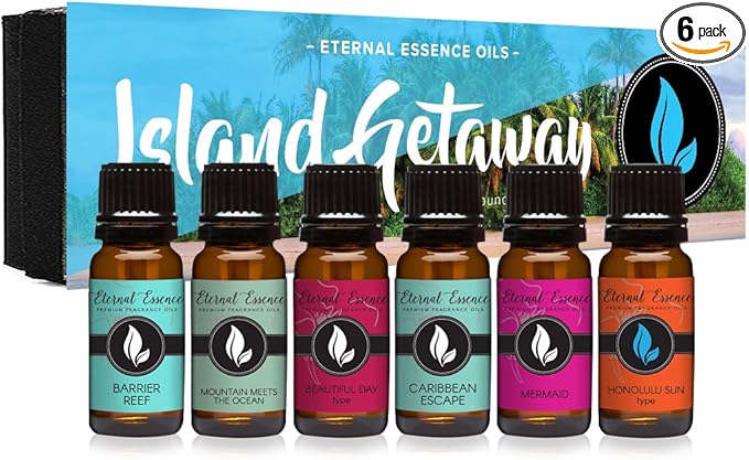 Eternal Essence Oils Island Getaway Set of 6 Premium Fragrance Oils by EternalEssenceOils