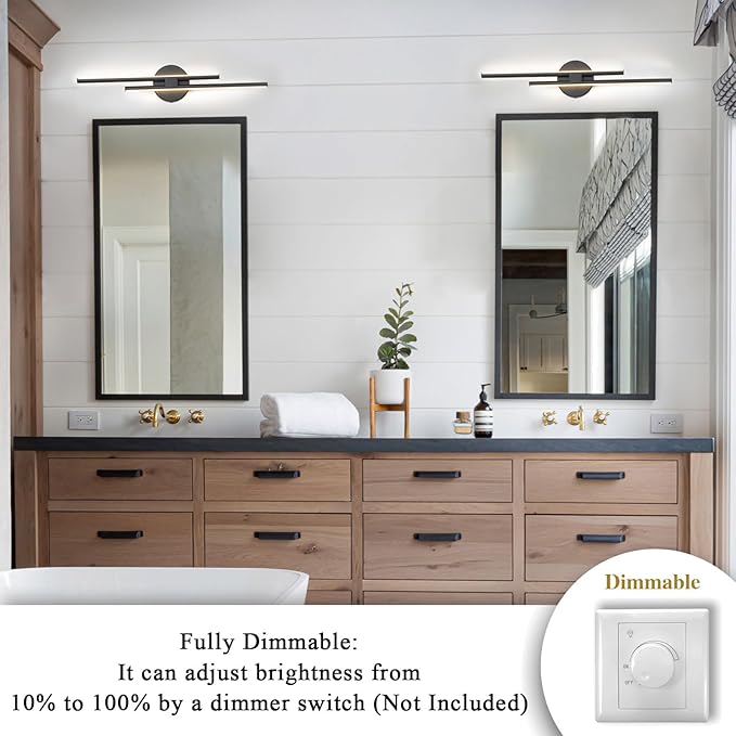 EDISLIVE Dimmable Modern LED Vanity Light Fixtures Bathroom Vanity Wall Lighting - Image 6