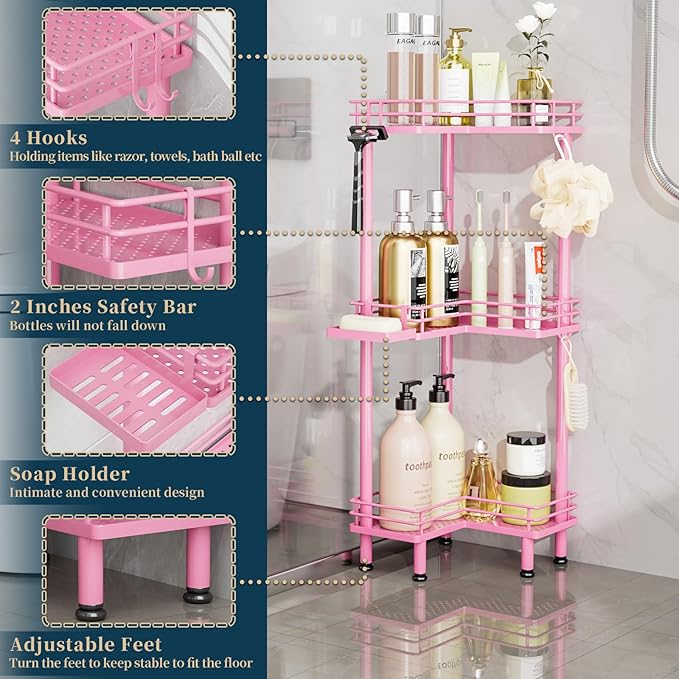 Consumest Corner Shower Caddy Standing - Image 3