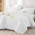 MUXHOMO 7 Pieces King Comforter Set, Seersucker Bed in a Bag King Size by MUXHOMO